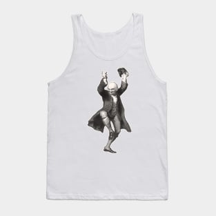 Bald old man dancing happily Tank Top